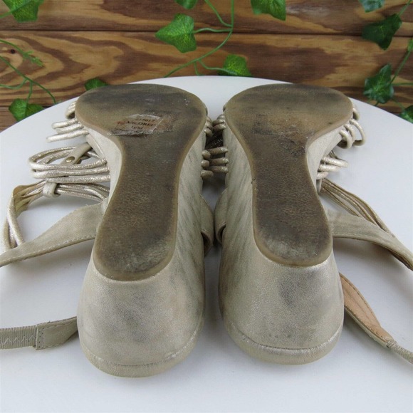 Pesaro Size 10 M Women Sandal Gladiator Taupe Synthetic Mildred - Picture 9 of 10